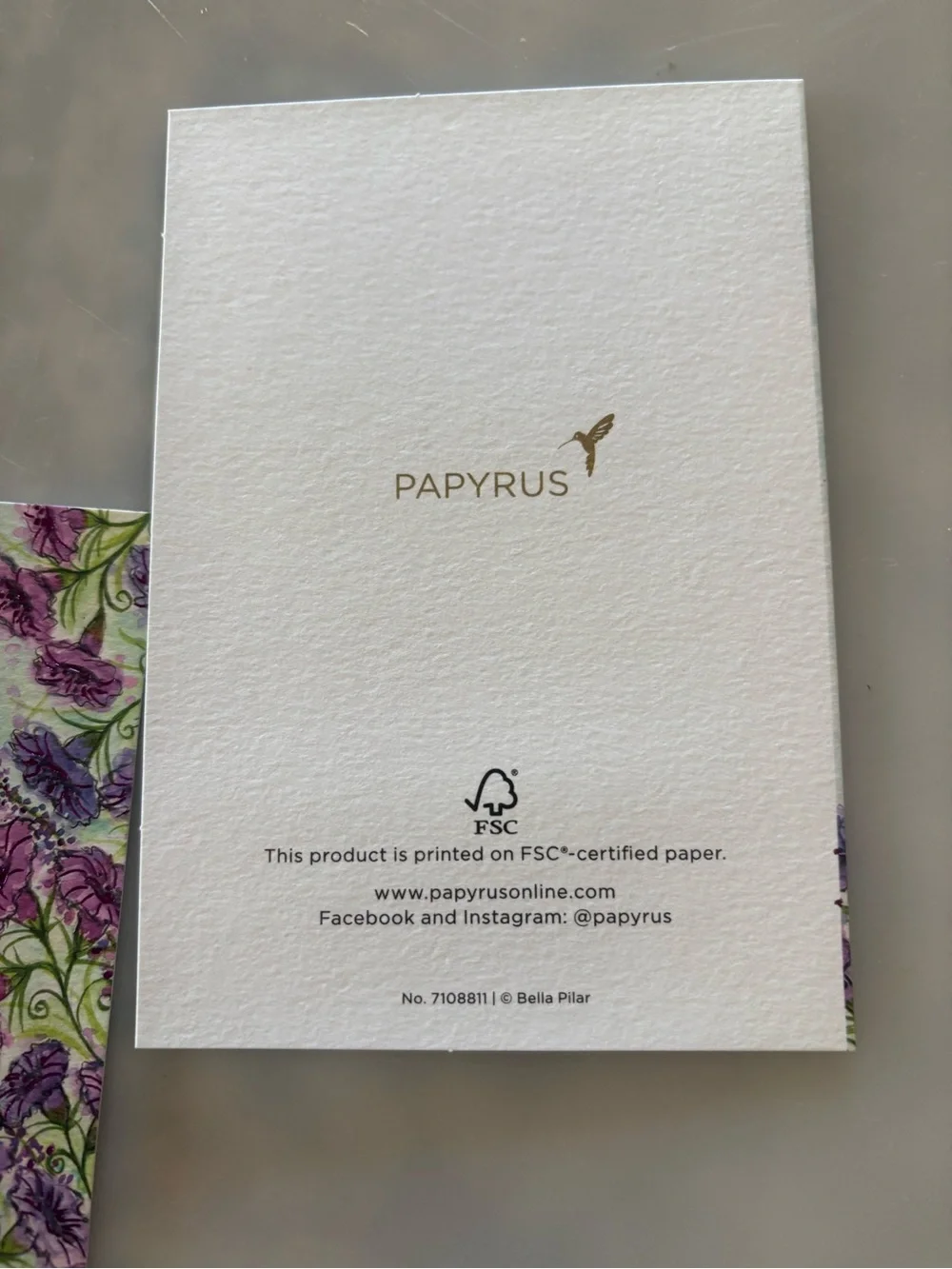 Papyrus Purple Hummingbird and Gold Accent Cocktail Napkins